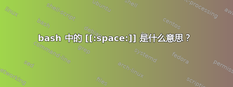 bash 中的 [[:space:]] 是什么意思？