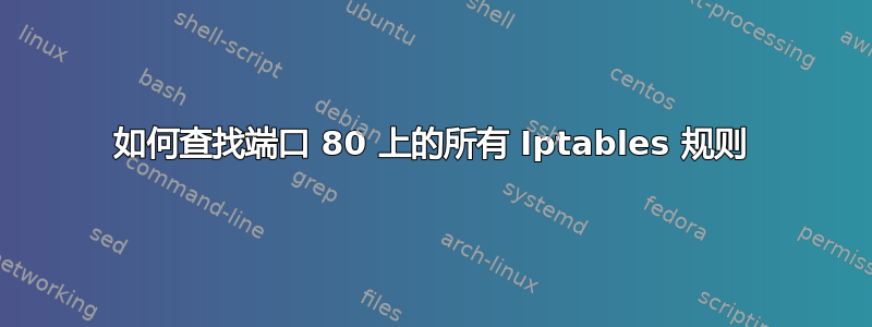 如何查找端口 80 上的所有 Iptables 规则