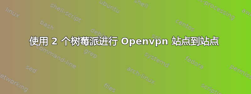 使用 2 个树莓派进行 Openvpn 站点到站点