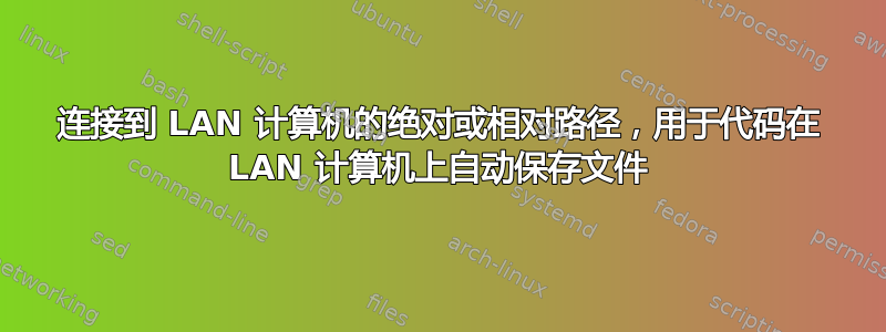 连接到 LAN 计算机的绝对或相对路径，用于代码在 LAN 计算机上自动保存文件