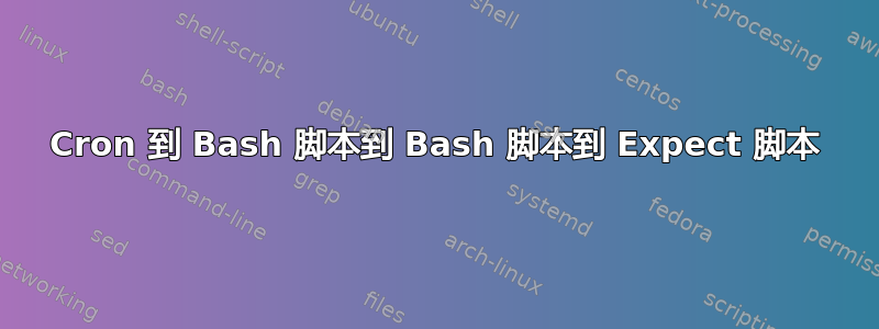 Cron 到 Bash 脚本到 Bash 脚本到 Expect 脚本