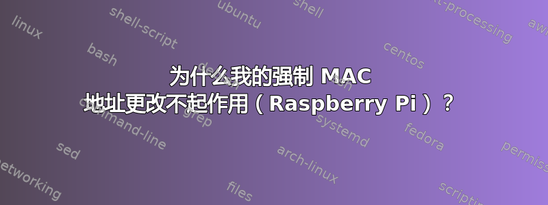 为什么我的强制 MAC 地址更改不起作用（Raspberry Pi）？