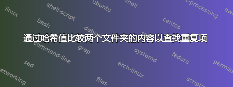 通过哈希值比较两个文件夹的内容以查找重复项