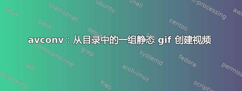 avconv：从目录中的一组静态 gif 创建视频