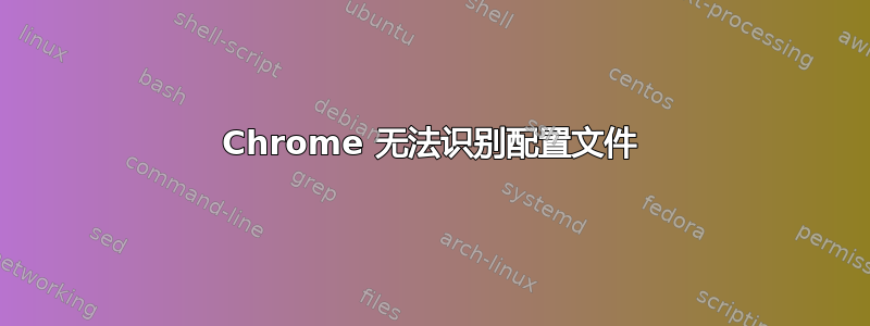 Chrome 无法识别配置文件