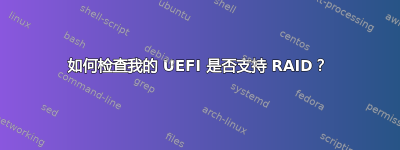 如何检查我的 UEFI 是否支持 RAID？