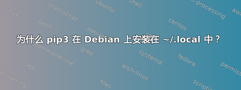 为什么 pip3 在 Debian 上安装在 ~/.local 中？