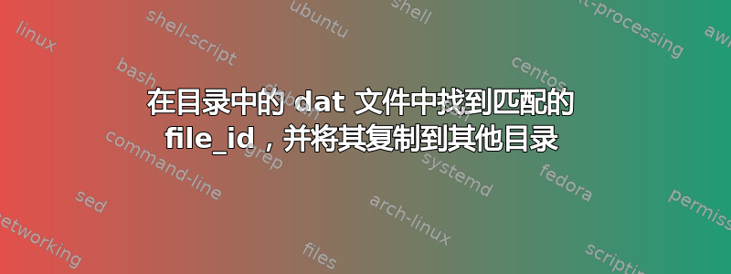 在目录中的 dat 文件中找到匹配的 file_id，并将其复制到其他目录