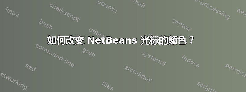 如何改变 NetBeans 光标的颜色？