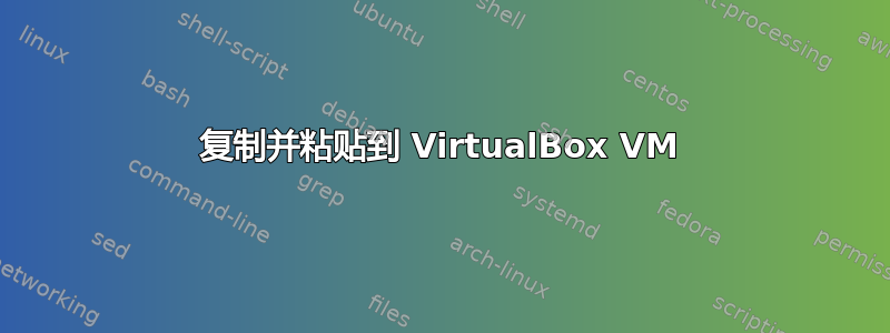 复制并粘贴到 VirtualBox VM