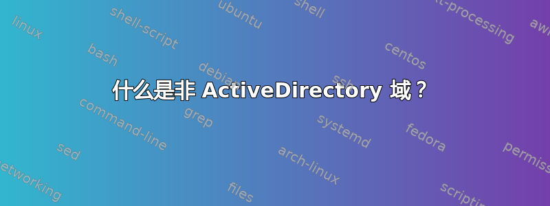 什么是非 ActiveDirectory 域？