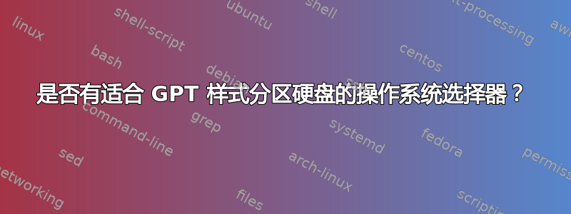 是否有适合 GPT 样式分区硬盘的操作系统选择器？