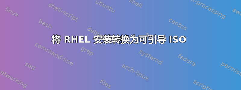 将 RHEL 安装转换为可引导 ISO