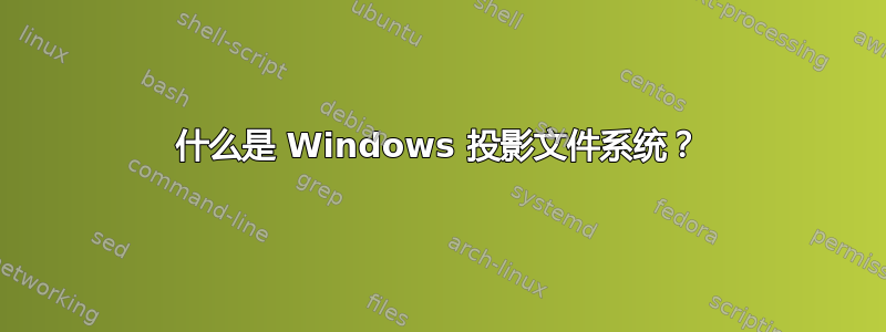 什么是 Windows 投影文件系统？