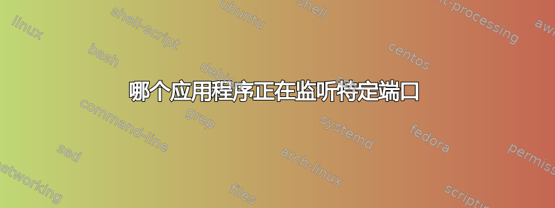 哪个应用程序正在监听特定端口