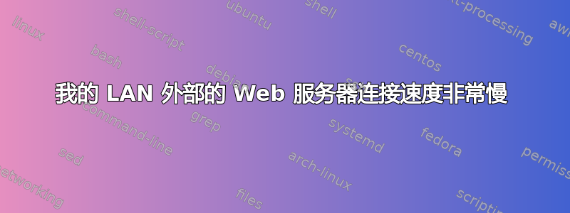 我的 LAN 外部的 Web 服务器连接速度非常慢