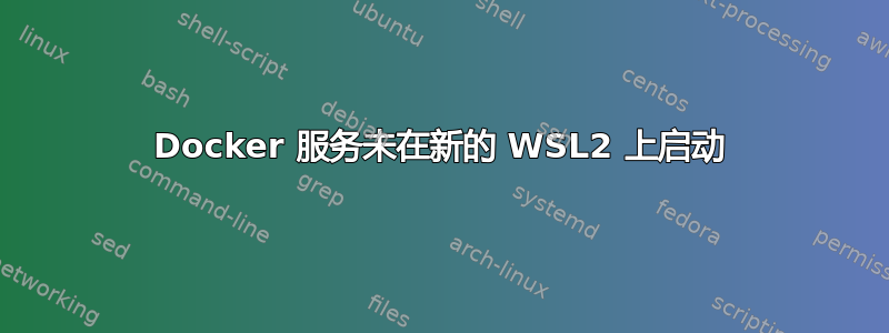 Docker 服务未在新的 WSL2 上启动