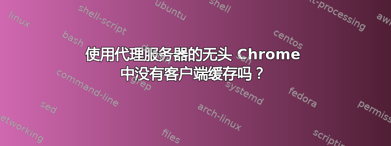 使用代理服务器的无头 Chrome 中没有客户端缓存吗？