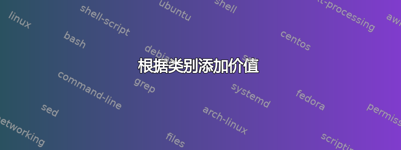 根据类别添加价值