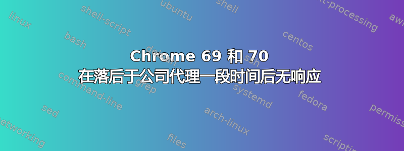 Chrome 69 和 70 在落后于公司代理一段时间后无响应