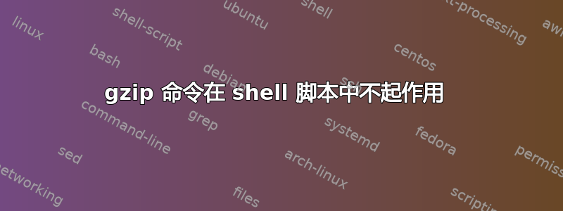 gzip 命令在 shell 脚本中不起作用 