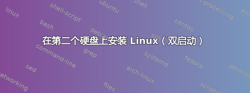 在第二个硬盘上安装 Linux（双启动）