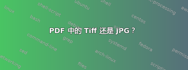 PDF 中的 Tiff 还是 JPG？