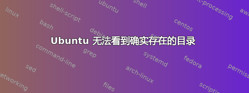 Ubuntu 无法看到确实存在的目录