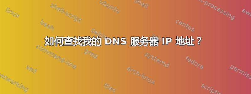 如何查找我的 DNS 服务器 IP 地址？