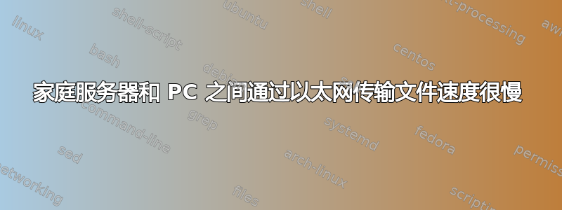 家庭服务器和 PC 之间通过以太网传输文件速度很慢