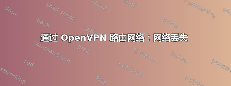 通过 OpenVPN 路由网络：网络丢失