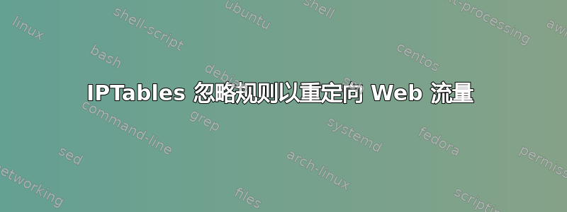 IPTables 忽略规则以重定向 Web 流量