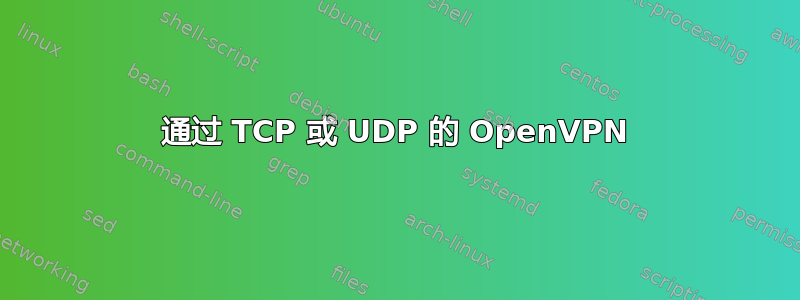 通过 TCP 或 UDP 的 OpenVPN