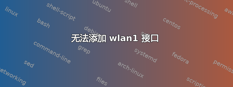 无法添加 wlan1 接口