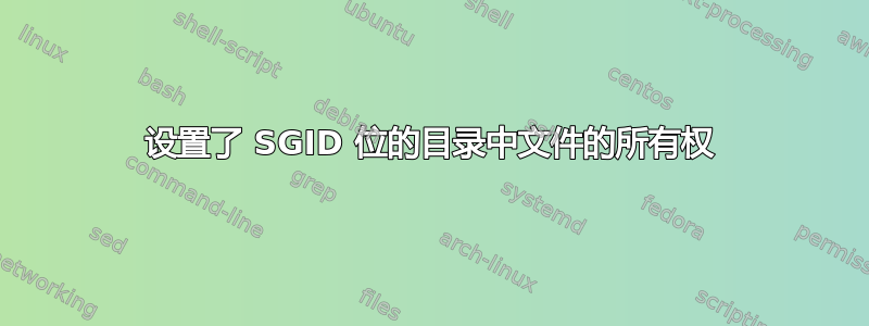 设置了 SGID 位的目录中文件的所有权