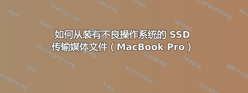 如何从装有不良操作系统的 SSD 传输媒体文件（MacBook Pro）