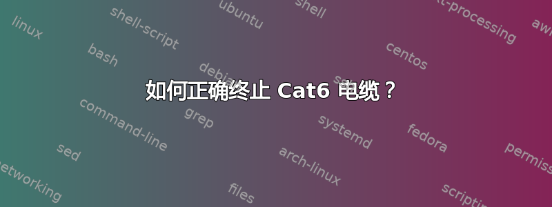 如何正确终止 Cat6 电缆？