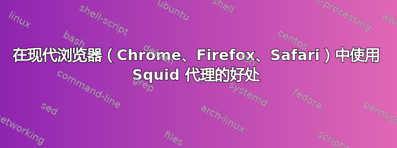 在现代浏览器（Chrome、Firefox、Safari）中使用 Squid 代理的好处