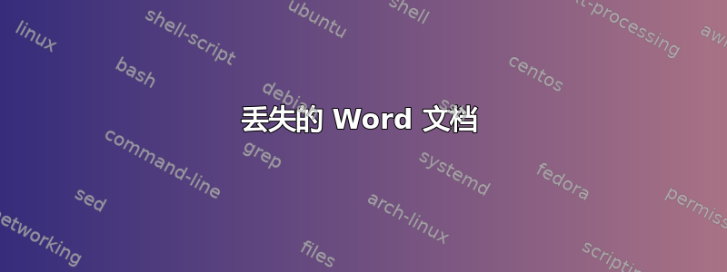 丢失的 Word 文档