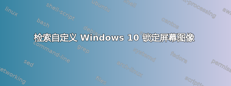 检索自定义 Windows 10 锁定屏幕图像