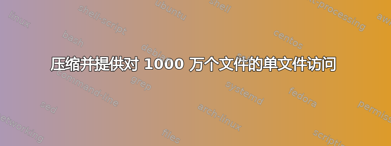 压缩并提供对 1000 万个文件的单文件访问