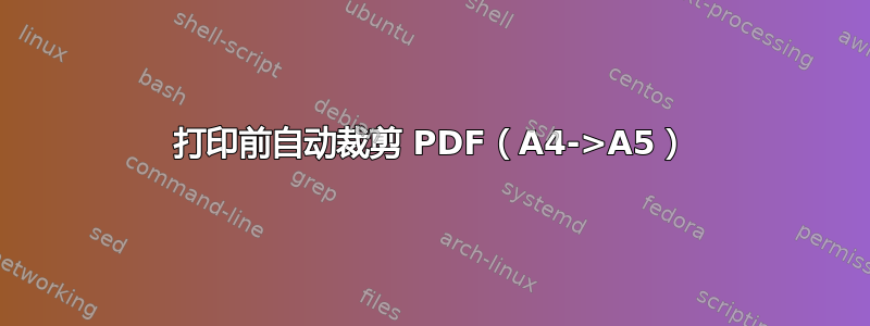 打印前自动裁剪 PDF（A4->A5）