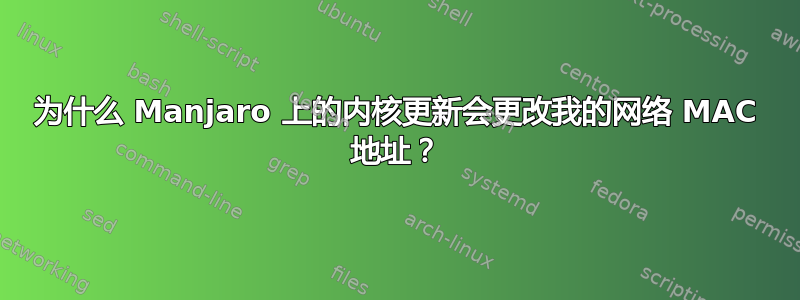 为什么 Manjaro 上的内核更新会更改我的网络 MAC 地址？