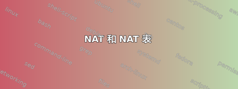 NAT 和 NAT 表