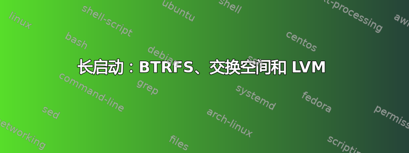 长启动：BTRFS、交换空间和 LVM