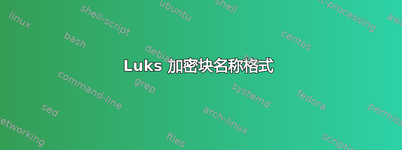 Luks 加密块名称格式