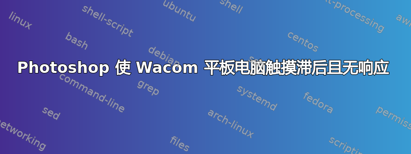 Photoshop 使 Wacom 平板电脑触摸滞后且无响应