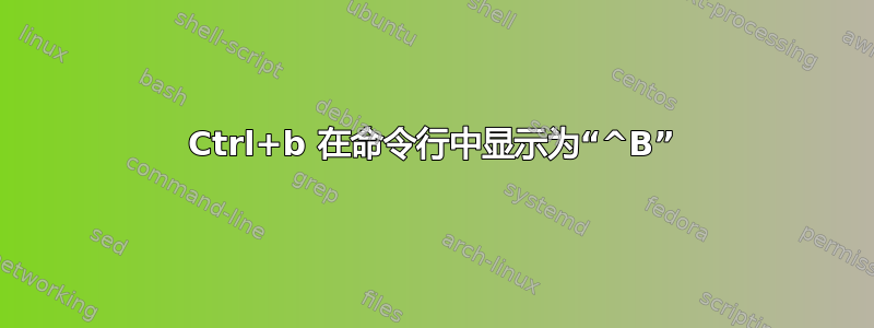 Ctrl+b 在命令行中显示为“^B”