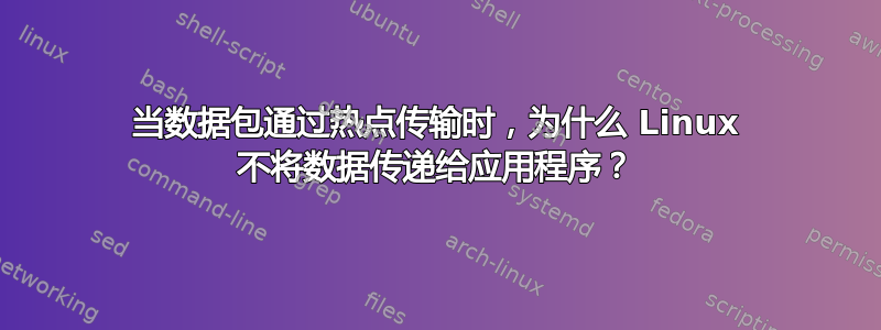 当数据包通过热点传输时，为什么 Linux 不将数据传递给应用程序？