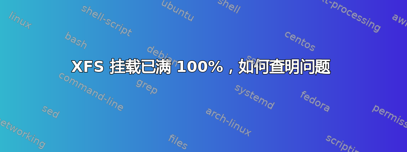 XFS 挂载已满 100%，如何查明问题